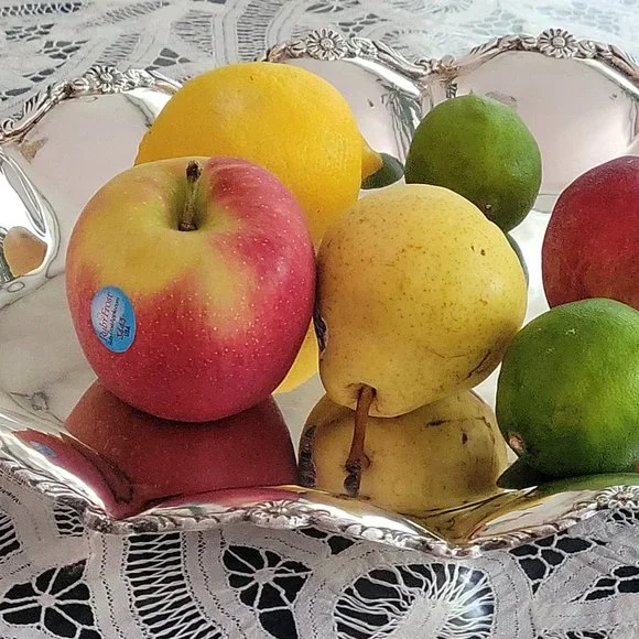 🚨Vintage 900 Sterling Silver Oblong Platter Tray 12x16” Lobed Floral Rim 24oz - Picture 3 of 11